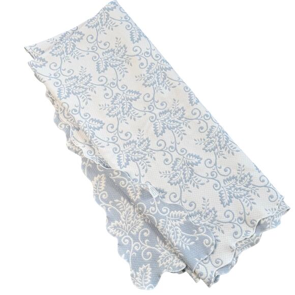 Vintage Martha Stewart Matelassé Coverlet Blanket Full Reversible Blue White - Picture 1 of 10